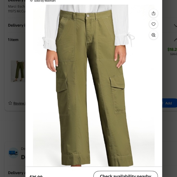 Free Assembly Women’s Cargo Pants - Picture 6 of 14
